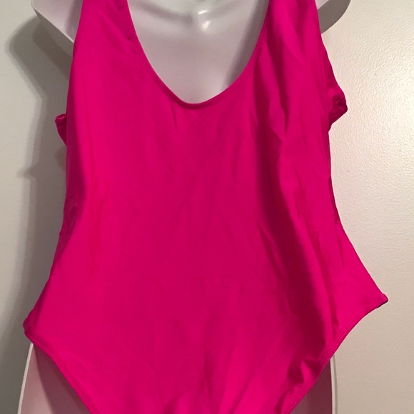 Boohoo bright pink CANDY one piece swim suit. - Picture 6 of 8